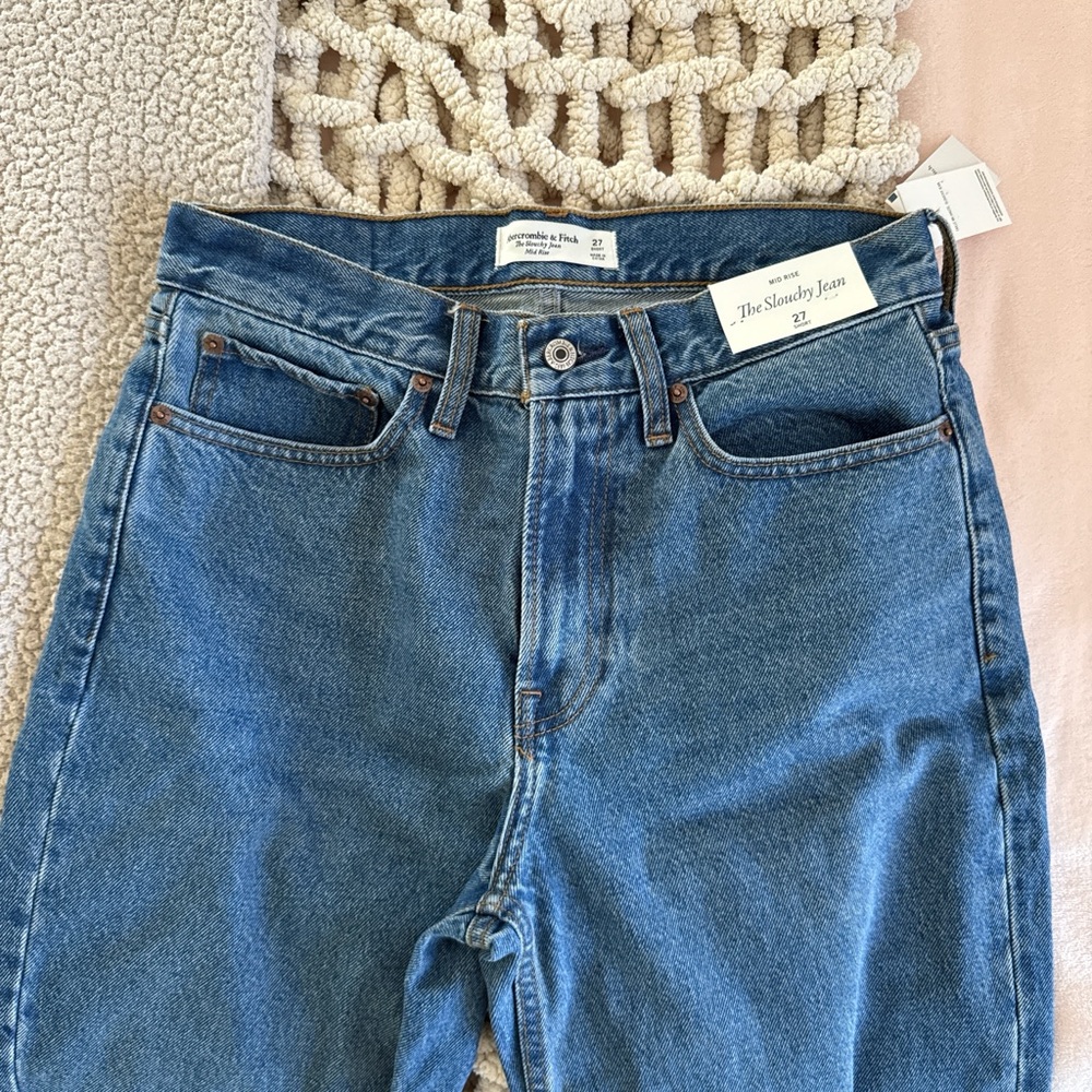 abercrombie mid rise slouchy jeans
